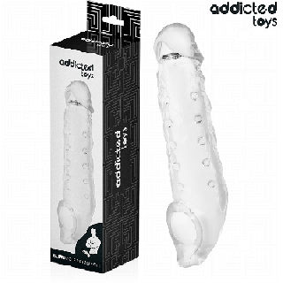 ADDICTED TOYS - FUNDAS PARA EL PENE TRANSPARENTE TALLA M 27 CM