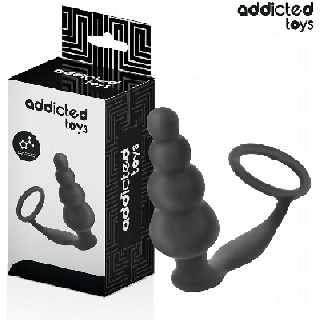 ADDICTED TOYS - PLUG ANAL CON ANILLO SILICONA MODELO 5