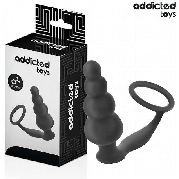ADDICTED TOYS - PLUG ANAL CON ANILLO SILICONA MODELO 5