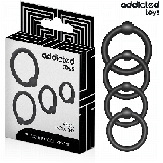 ADDICTED TOYS - SET ANILLOS SILICONA DE PRESIÓN