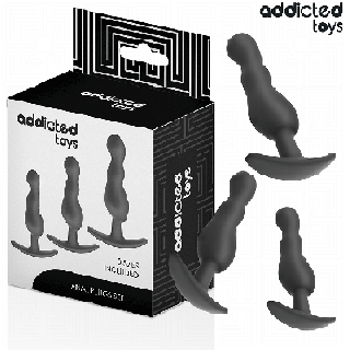 ADDICTED TOYS - SET DE 3 PLUG ANAL SILICONA MODELO 1