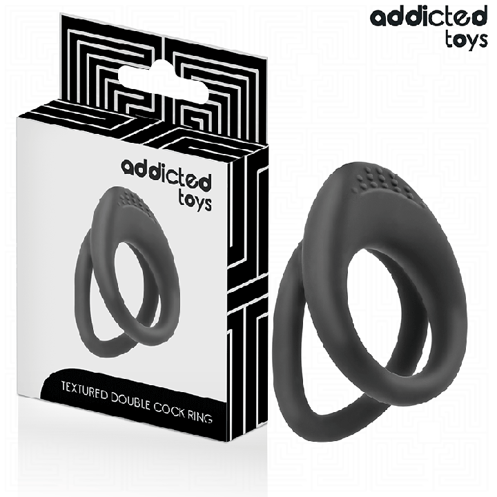 ADDICTED TOYS - ANILLO TEXTURIZADO DOBLE PARA EL PENE